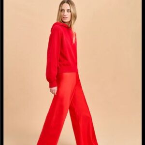 La Ligne Jill Hoodie Women's- Red, Small NWT